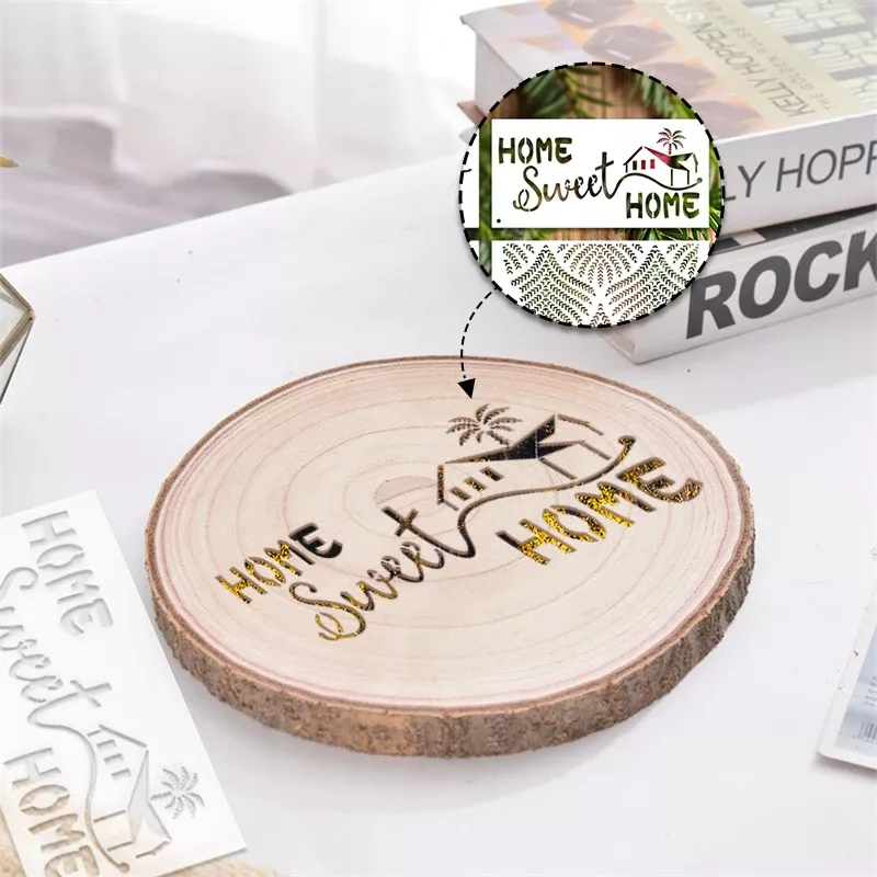 7pcs Welcome Doorplate Templates for DIY Graffiti Art - Image 3