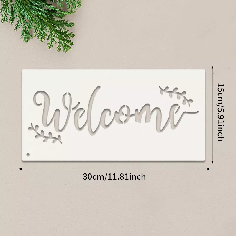 7pcs Welcome Doorplate Templates for DIY Graffiti Art - Image 6