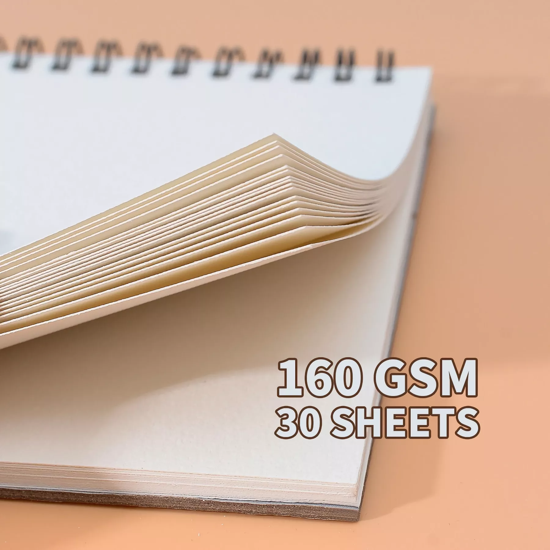A6 Spiral Sketchbook - 30 Sheets of Premium Drawing Paper - Image 6