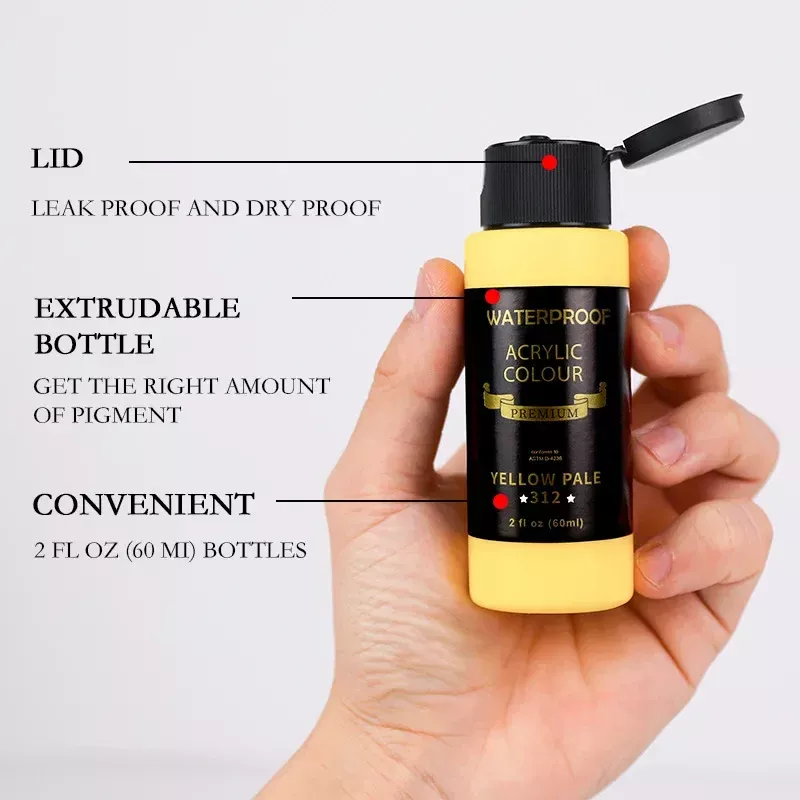 12-Color Acrylic Paint Set – Waterproof & Sun-resistant Pigment - Image 5