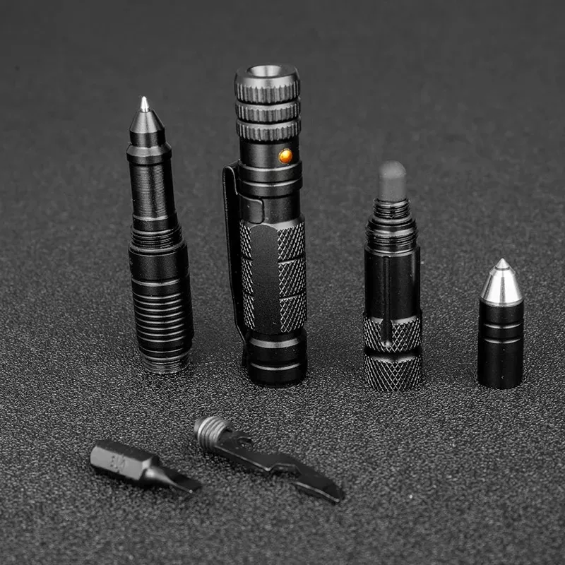 10-In-1 Tactical Multi-Function Pen with Flashlight, Screwdriver, Bottle Opener