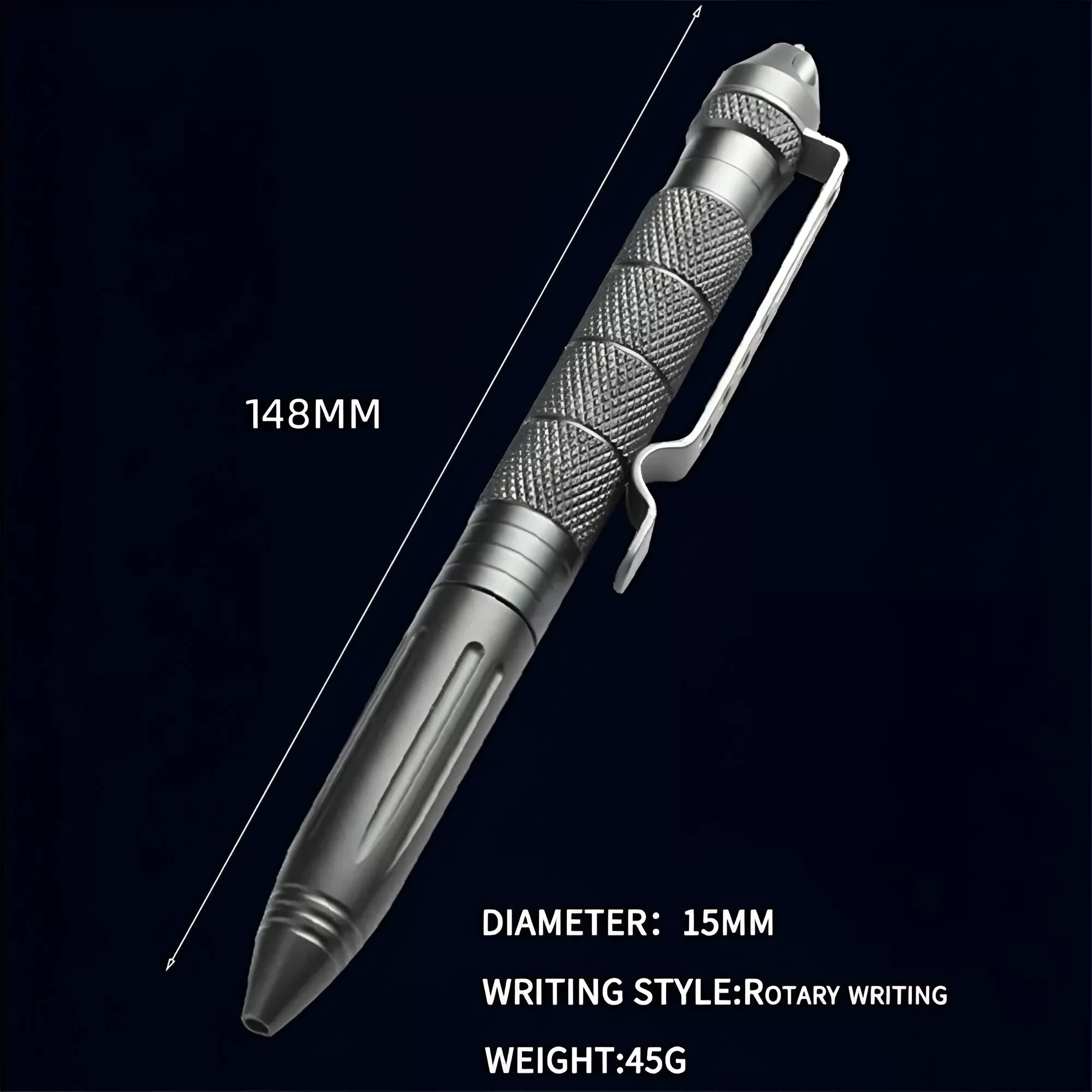 Multi-Functional Tactical Self-Defense Pen with Glass Breaker & Anti-Skid Grip - Image 7