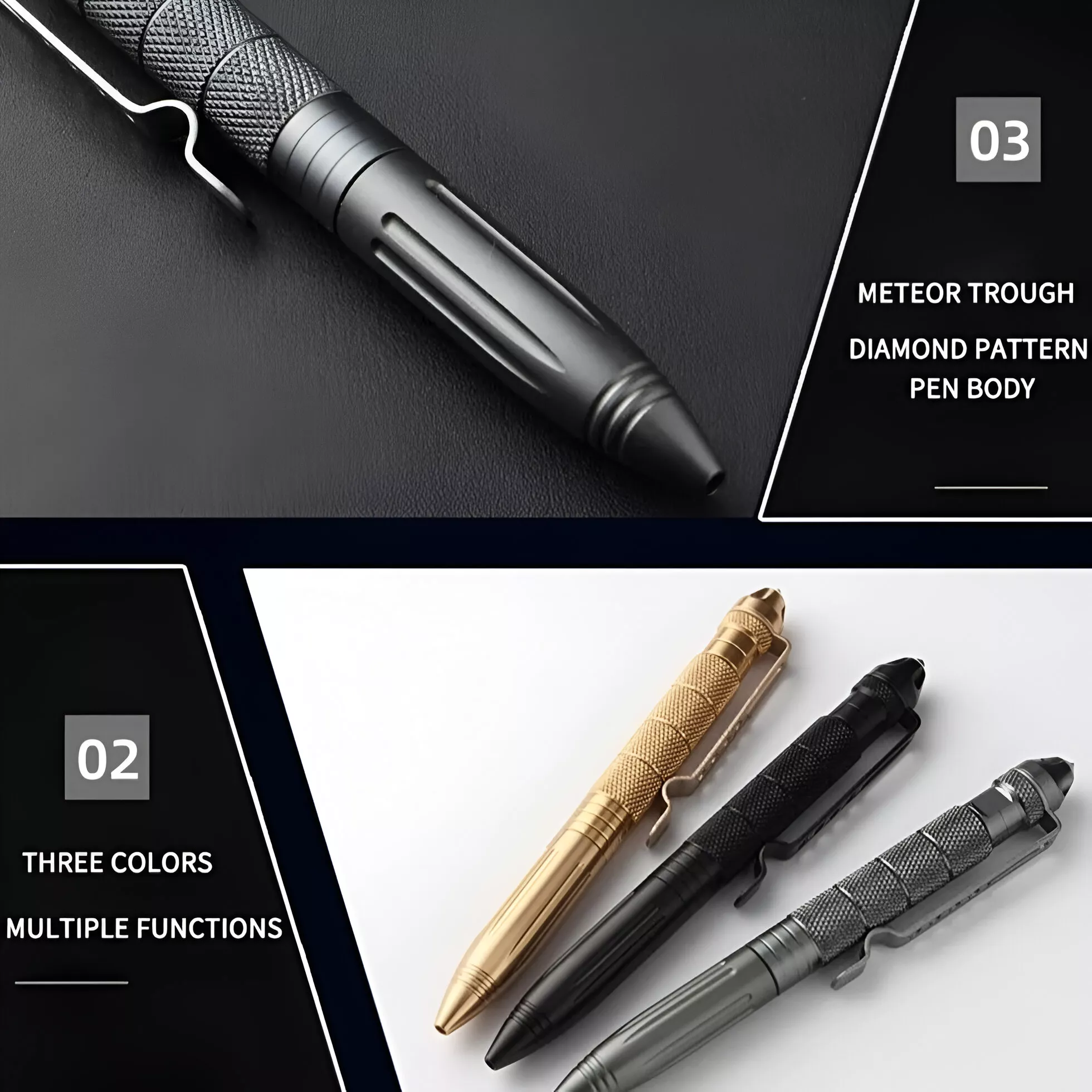 Multi-Functional Tactical Self-Defense Pen with Glass Breaker & Anti-Skid Grip - Image 5