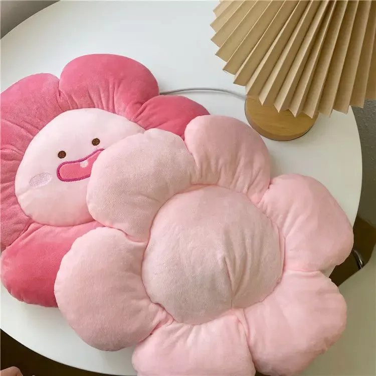 Soft Pink Flower Throw Pillow - Image 5