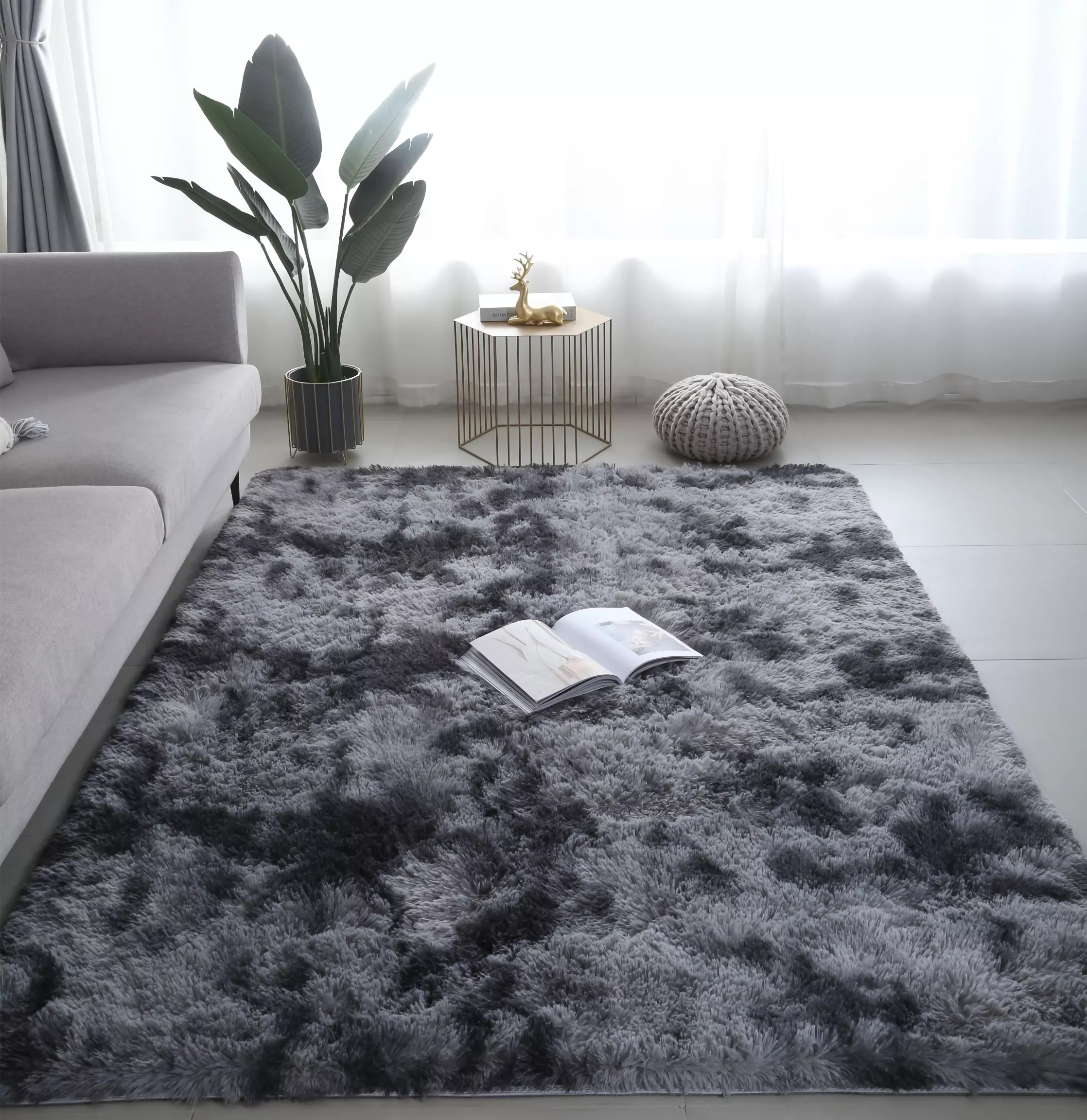 Luxurious Silk Wool Plush Rug - 40x60CM - Image 5