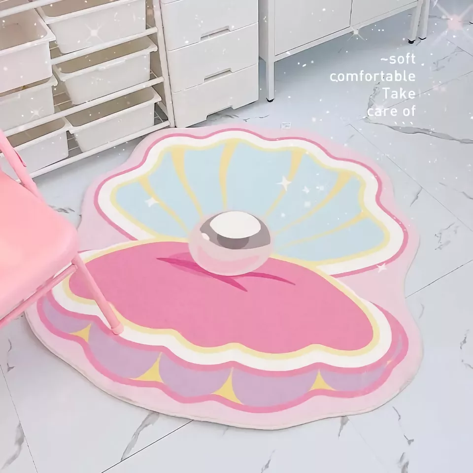 Soft Pink Shell Carpet for Bedroom and Bathroom - Image 5