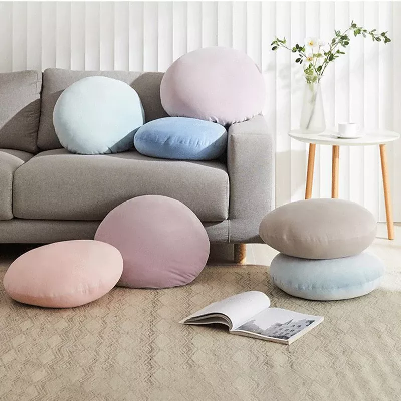 Fluffy Round Solid Color Seat Cushions - Image 2