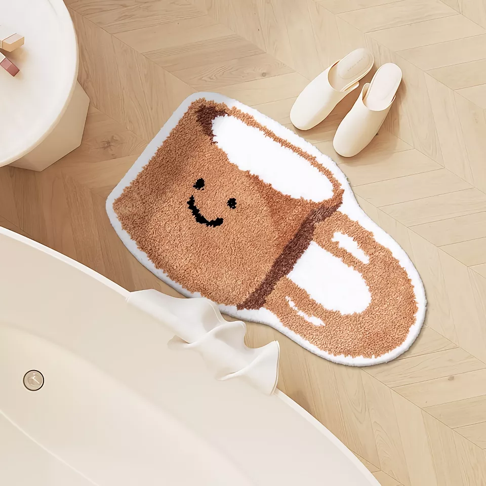 Kawaii Bear Rug – Soft Faux Cashmere Area Rug for Kids & Living Spaces - Image 8