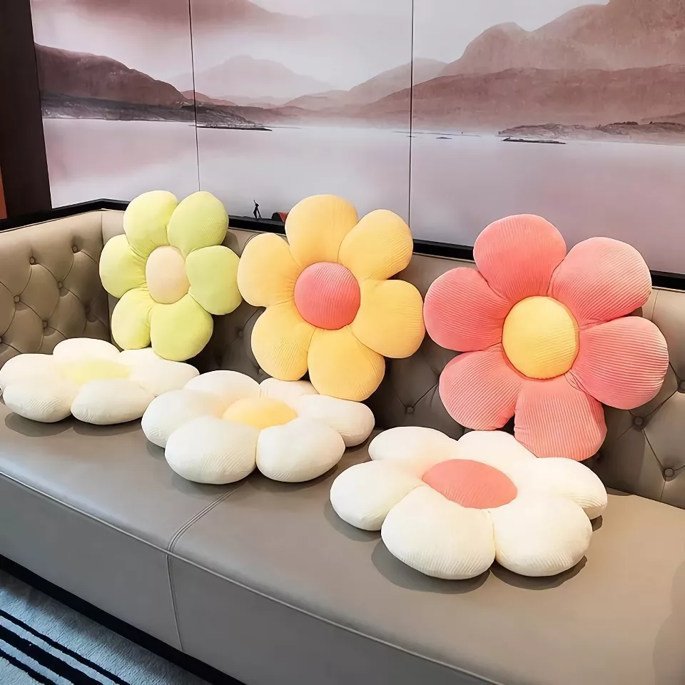 Daisy Seat Cushion Colorful Flowers Pillow Sunflower Pillow Sofa Cushion Office Flower Mat Plush Toy Thanksgiving Christmas Gift - Image 6