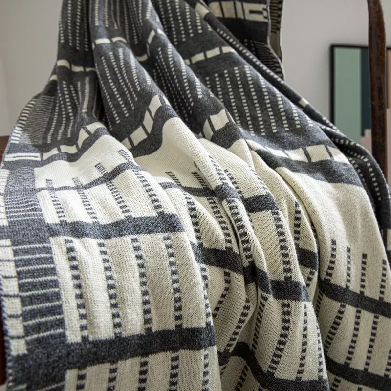 Sofa Knit Throw Blanket with Tassels - Image 4