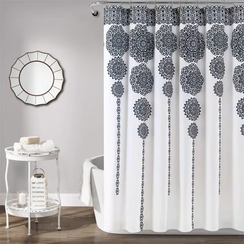 Boho Mandala Floral Shower Curtain Liner - Image 5