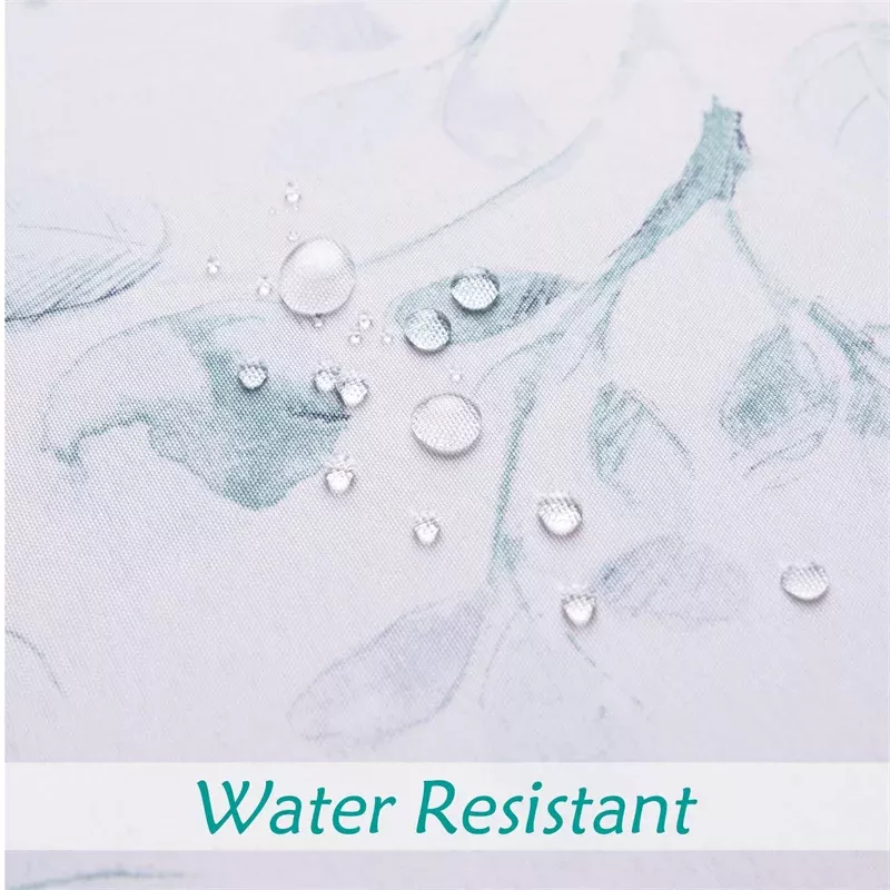 Blue Floral Waterproof Shower Curtain Liner - Image 7