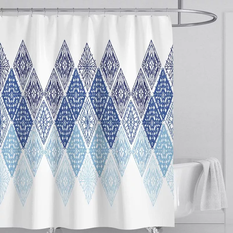 Modern Geometric Waterproof Shower Curtain