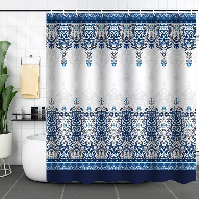 Bohemian Striped Shower Curtain - Image 4