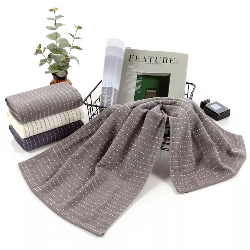 Cotton Plaid Face Towel - Image 3