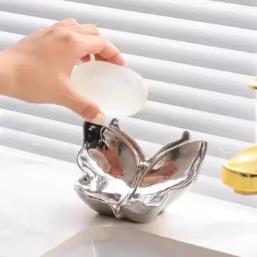 Elegant Ceramic Butterfly Soap Dish