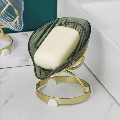 Elegant Leaf-Shaped Soap Dish Holder