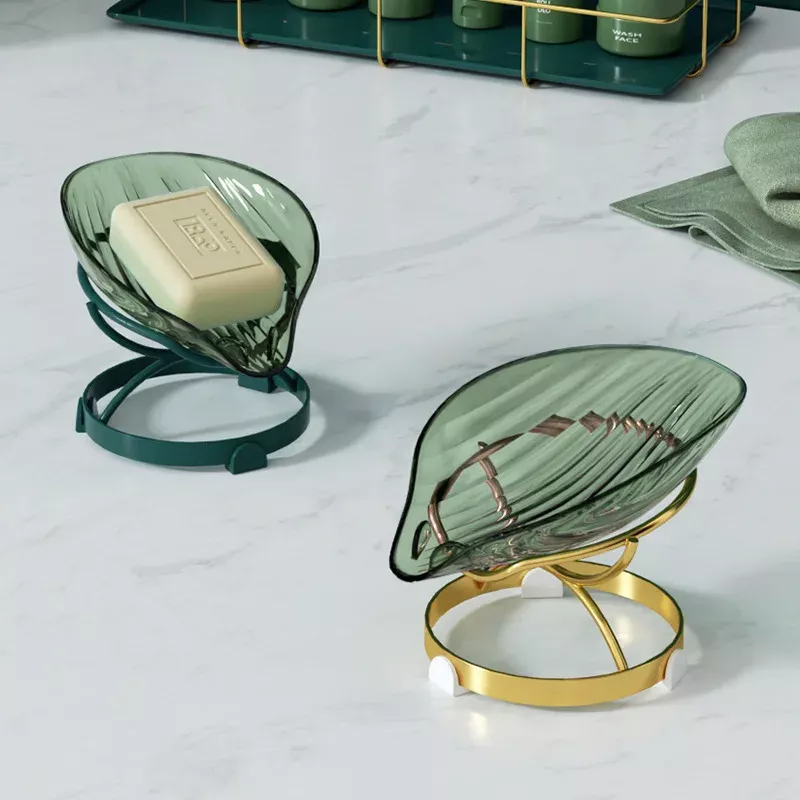 Elegant Leaf-Shaped Soap Dish Holder - Image 3