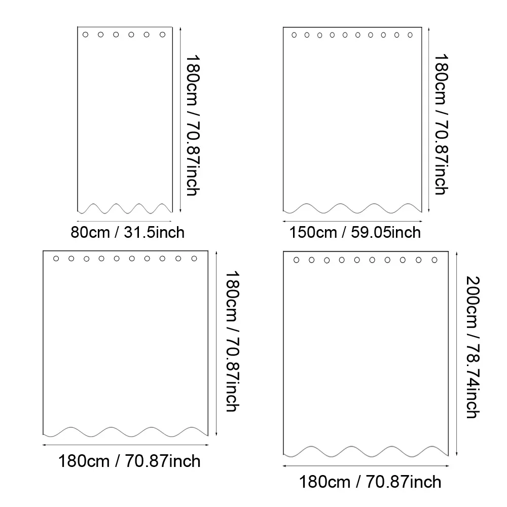 Silk Grain Waterproof PEVA Shower Curtain with Translucent Design - Image 6