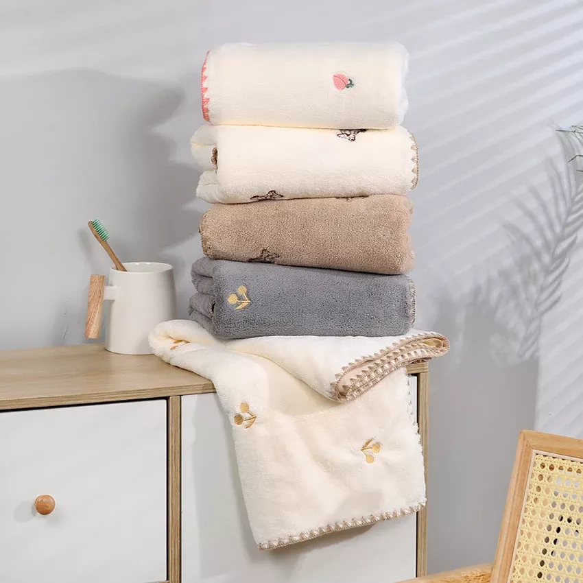 Super Soft Coral Fleece Towels Set - Image 7