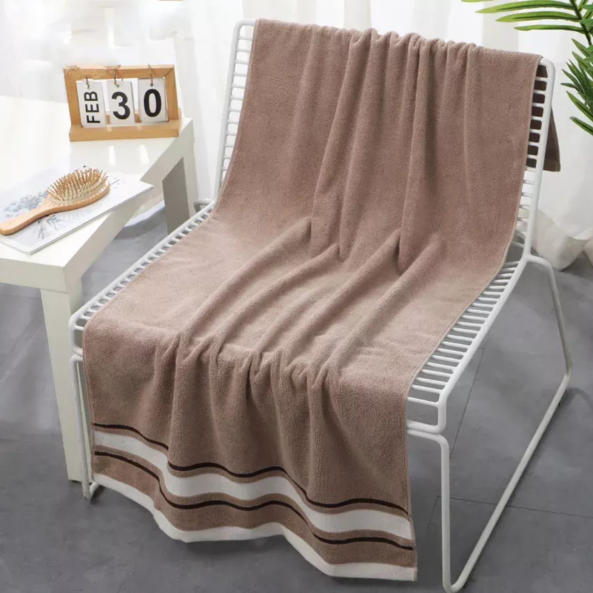 Soft Striped Cotton Bath Towel - Image 5