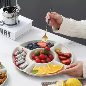 Flower-Shaped 5-Compartment Snack Tray