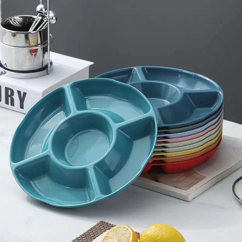 Flower-Shaped 5-Compartment Snack Tray - Image 3