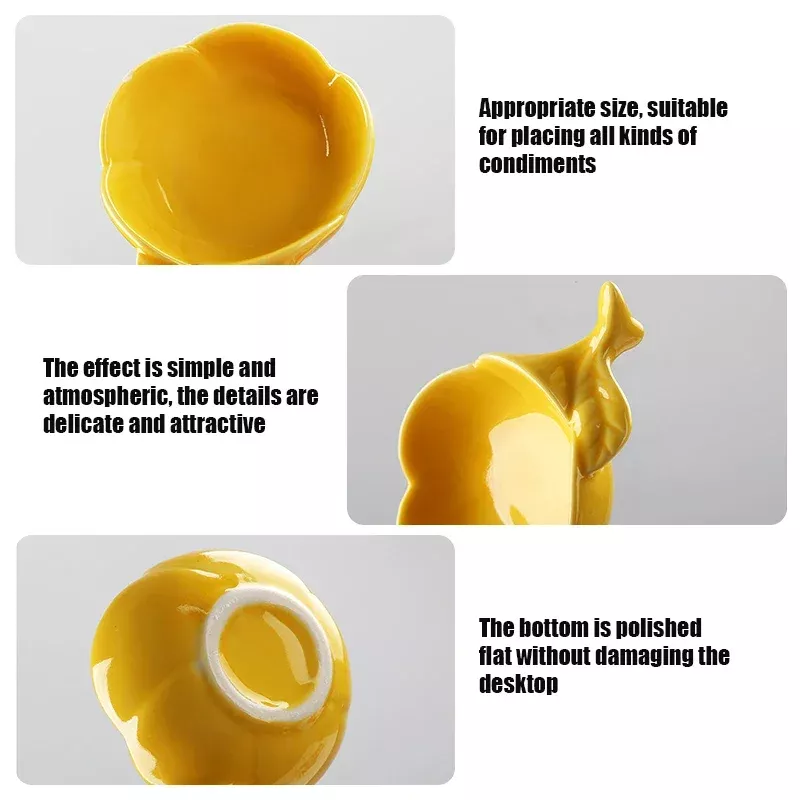 Japanese Ceramic Plum Blossom Chopstick Holder and Sauce Dish - Image 7