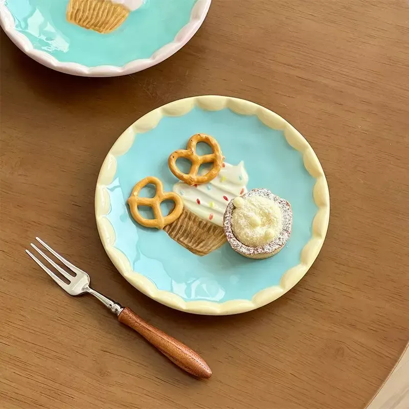 Macaron Hand-Painted Ceramic Dessert Plate - Image 3