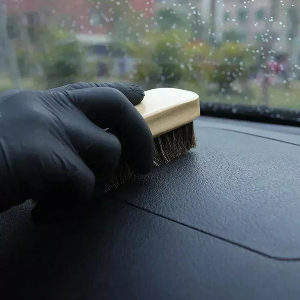 Soft Horsehair Leather Cleaning Brush for Car Interior Detailing - Image 5