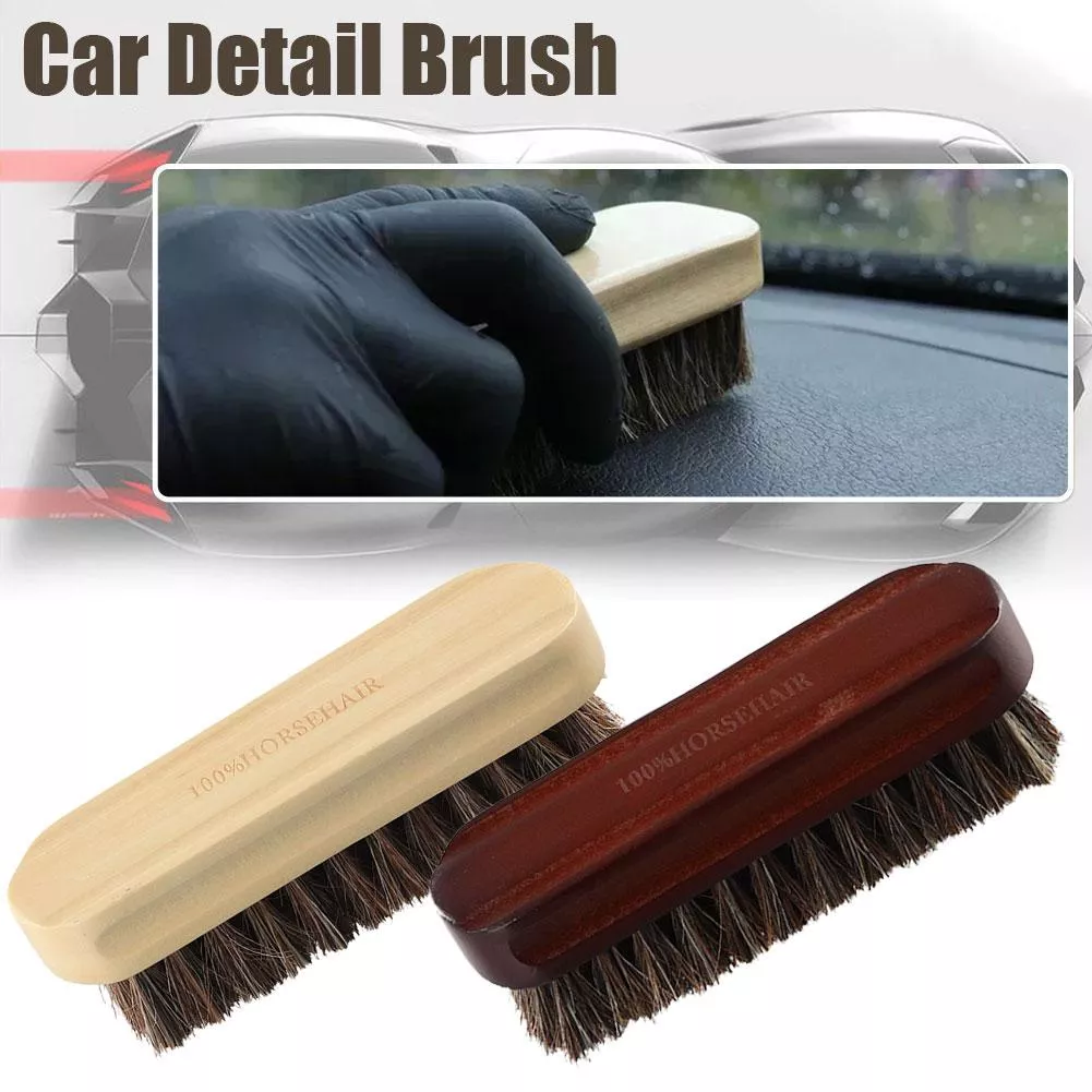 Soft Horsehair Leather Cleaning Brush for Car Interior Detailing - Image 4