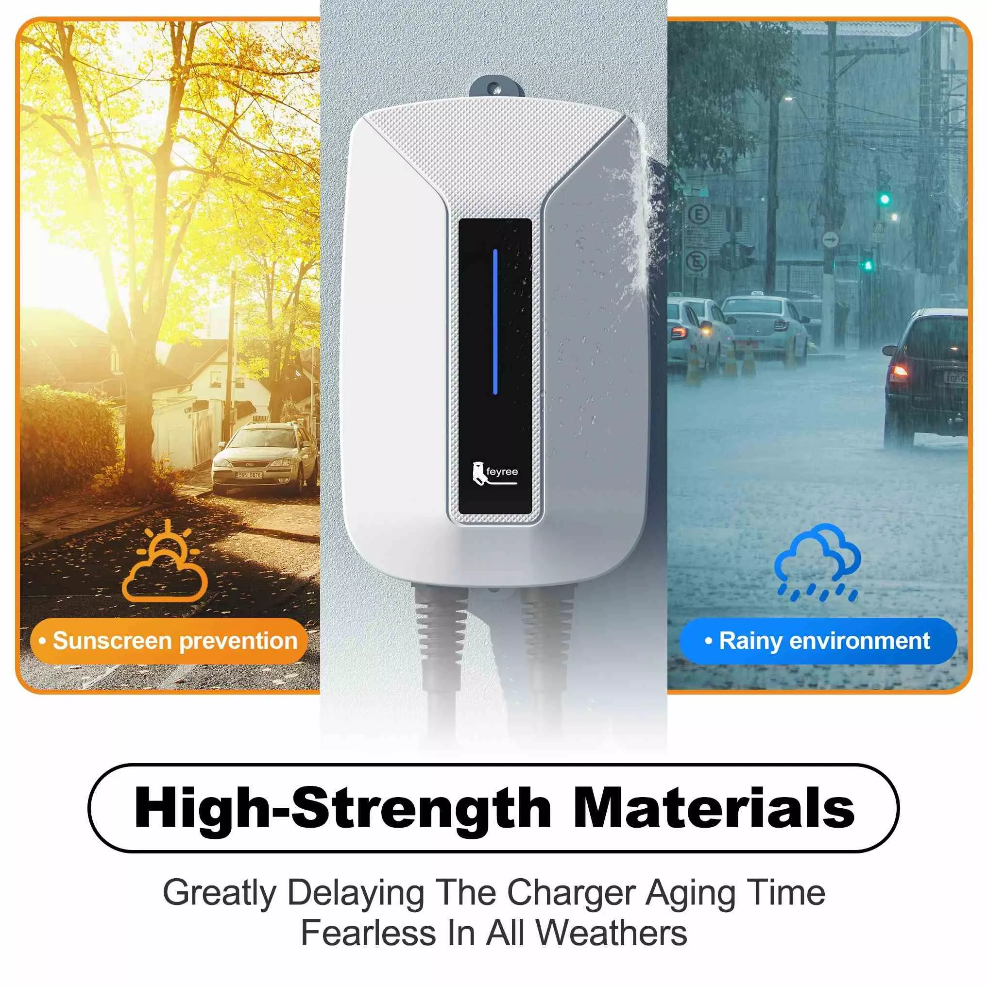 32A EV Charger Type 2 Plug 7kW Wallbox with 16 ft Cable - Fast & Safe Charging - Image 5