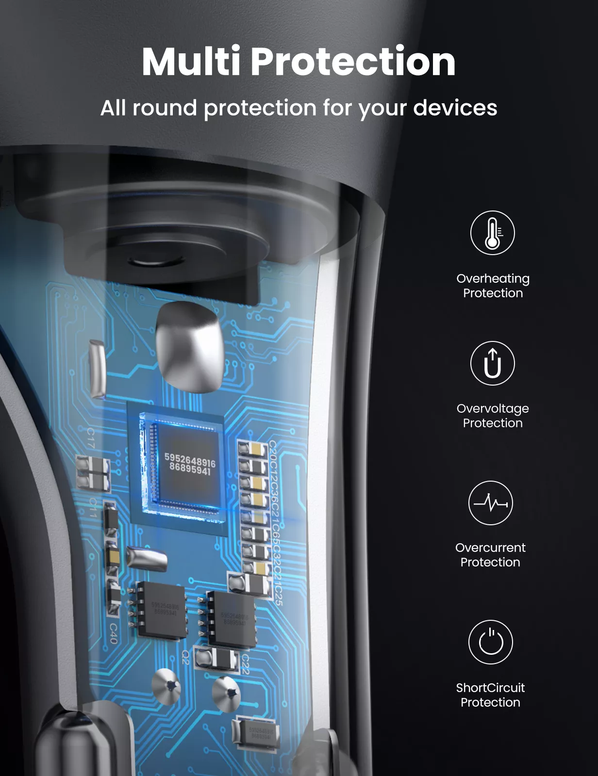 84W USB Car Charger with Quick Charge QC PD 4.0 & 3.0 for Fast Charging - Image 5