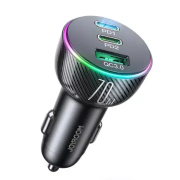 70W USB-C Car Charger Adapter, Dual PD35W & QC3.0 for iPhone, iPad, Android