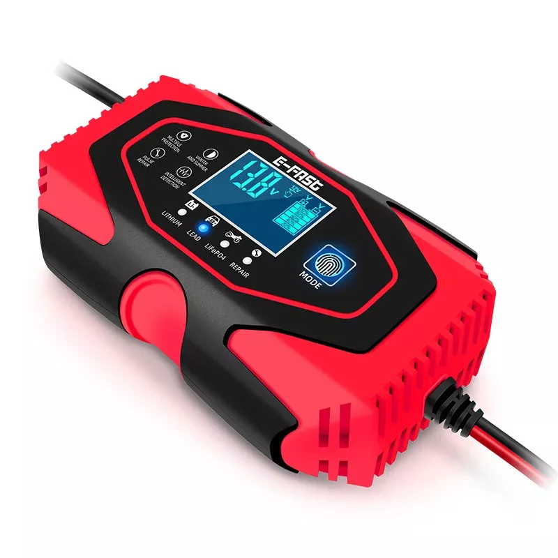 12V 6A Smart Pulse Repair Battery Charger with LCD Display for Cars & Motorcycles - Image 6