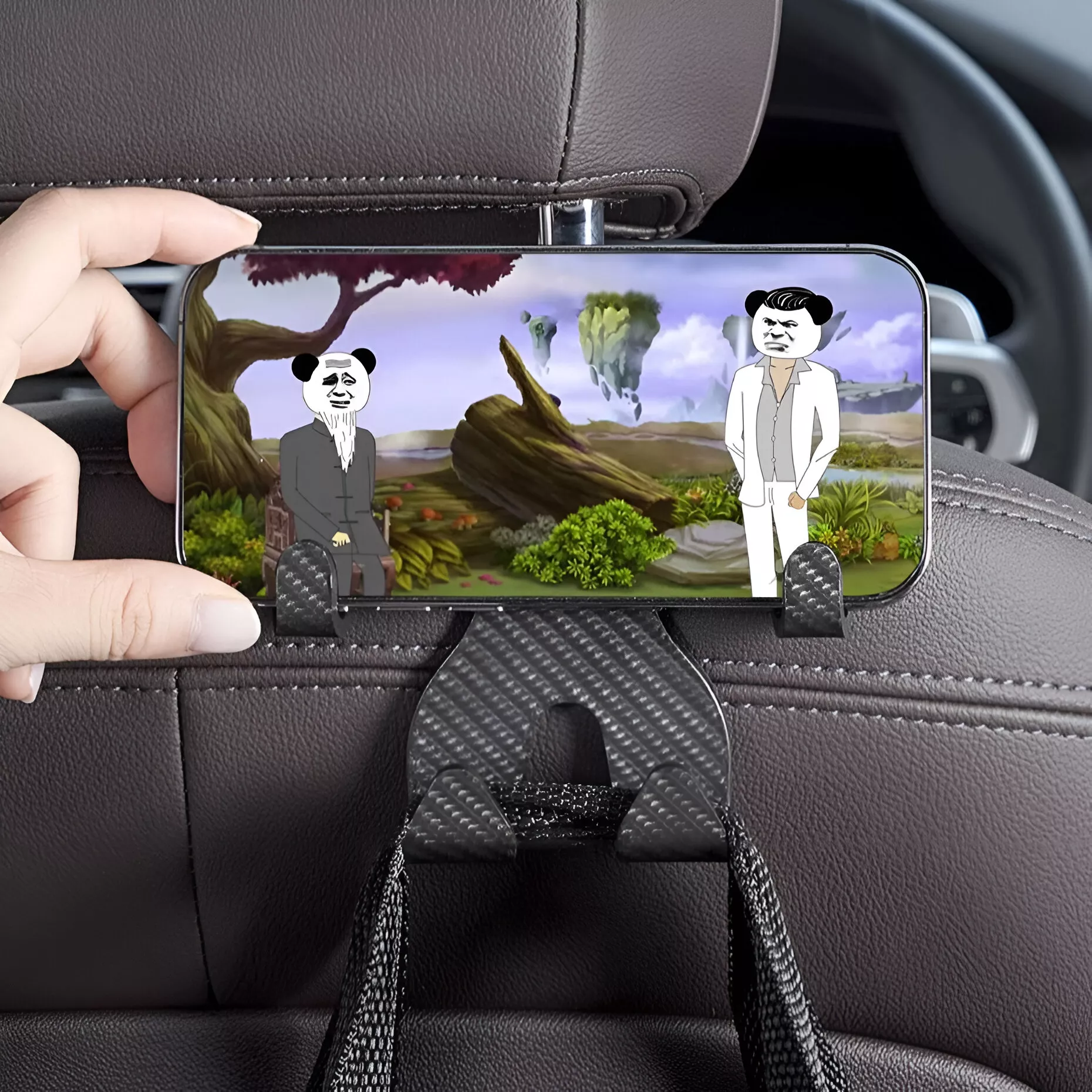 Car Phone Holder with Headrest Hook – Multifunctional Storage Accessory - Image 7