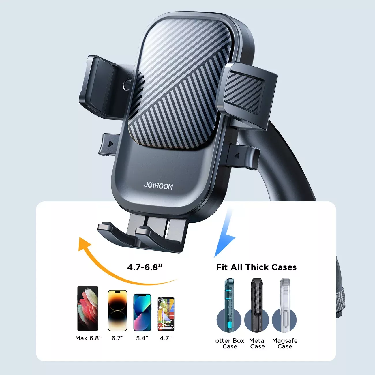 2PCS Universal Car Phone Holder with Suction Cup for 4.7-6.8 Inch Phones - Image 6