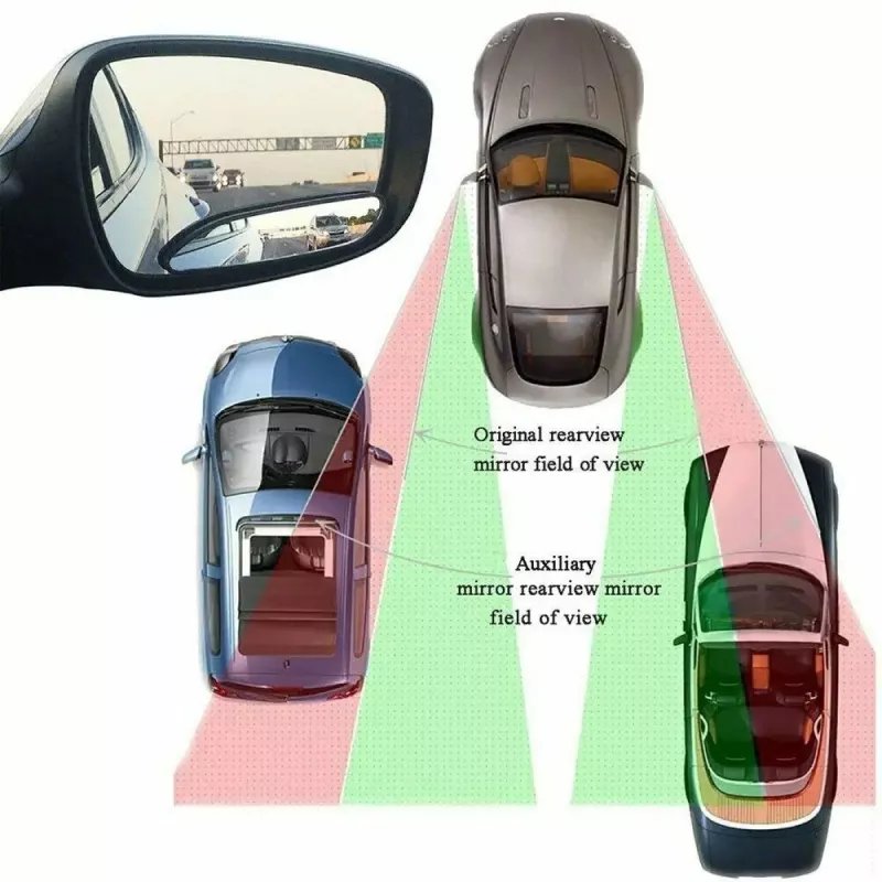 2Pcs Rectangular Blind Spot Mirrors for Car - Image 5