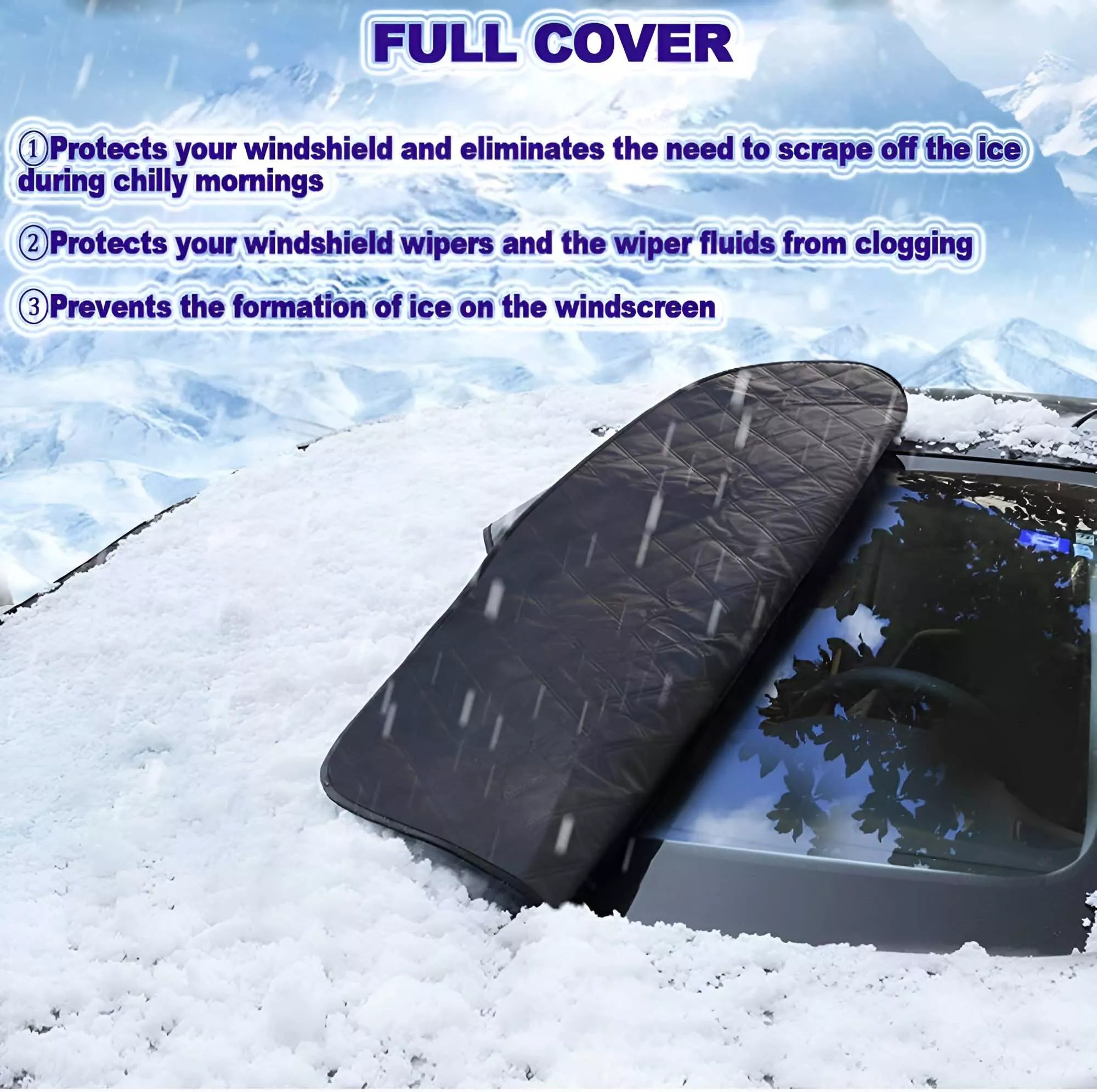 Magnetic Windshield Snow Cover and Sunshade – All-Season Frost Protection - Image 7