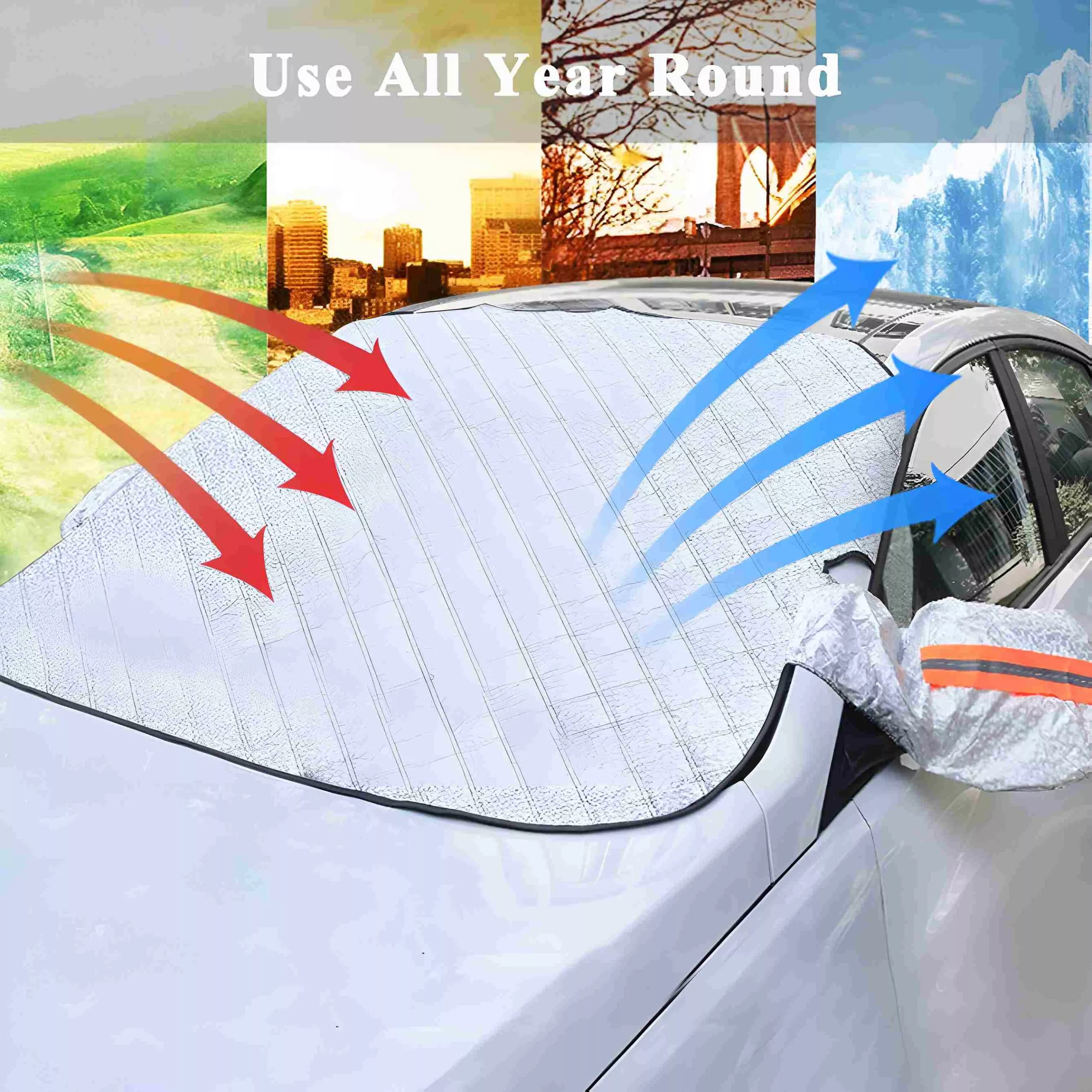 Magnetic Windshield Snow Cover and Sunshade – All-Season Frost Protection - Image 8