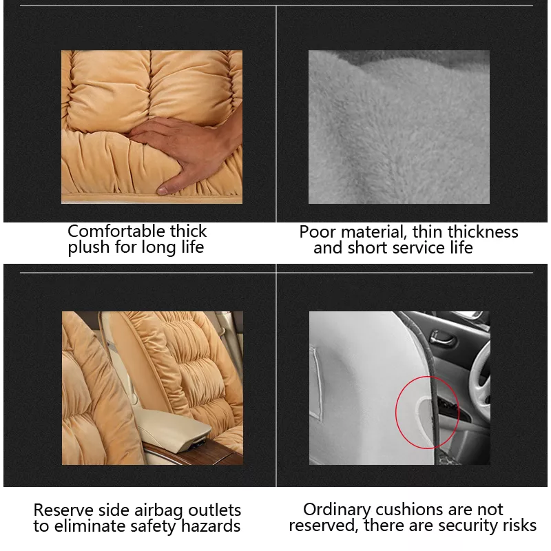 Plush Car Seat Covers for Winter - Image 4