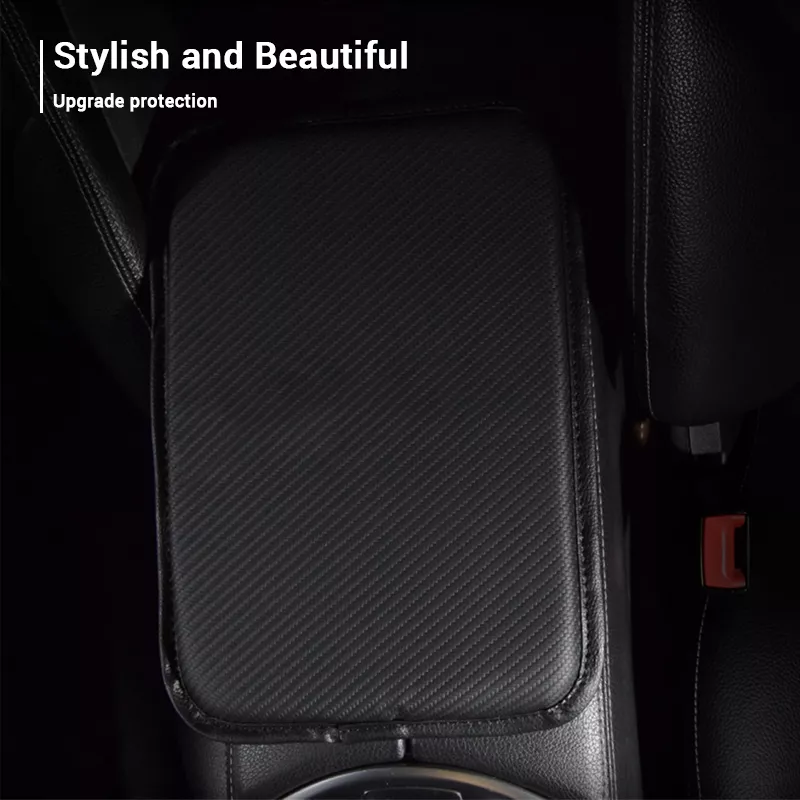 Universal Carbon Fiber Leather Armrest Pad – Waterproof Car Elbow Support Cushion - Image 4