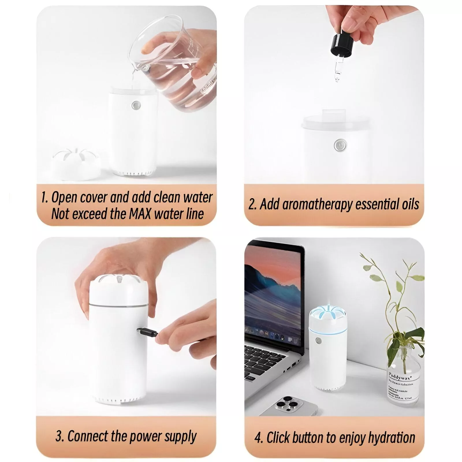 USB Mini Car Essential Oil Diffuser - Image 4