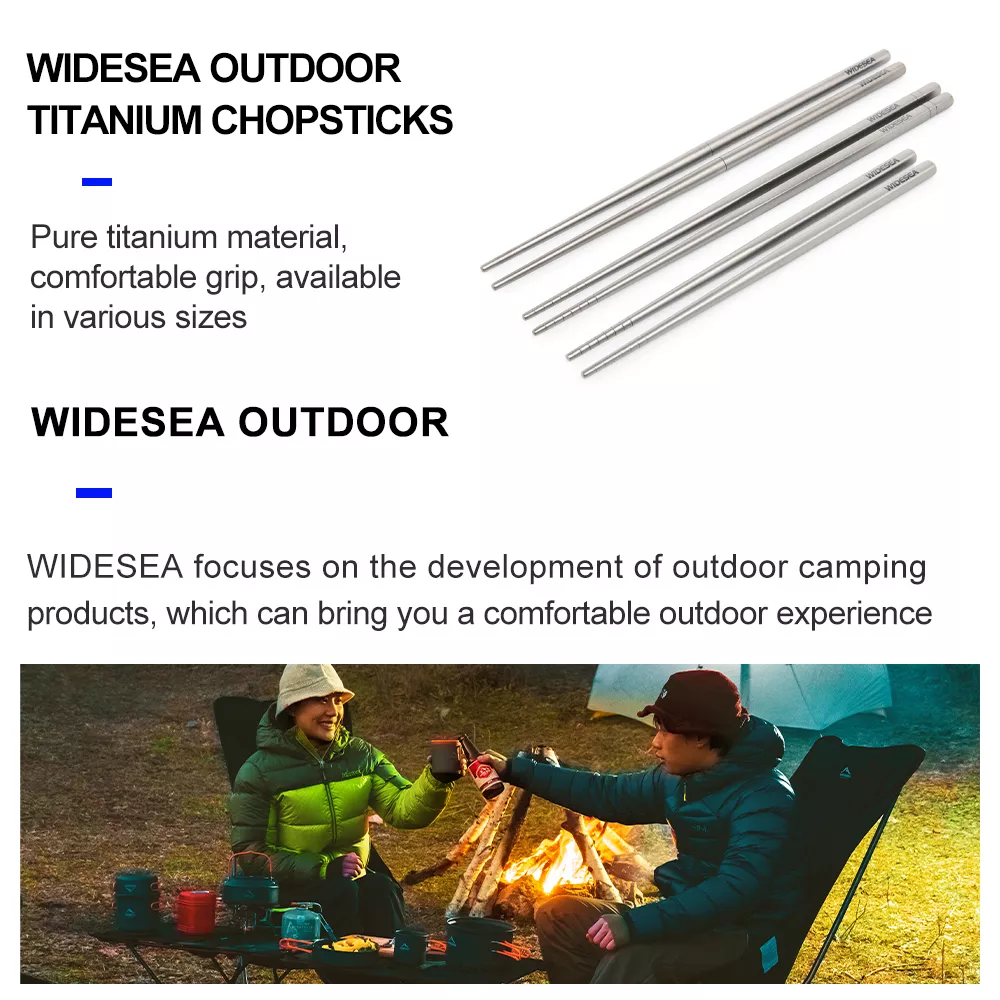 Portable Titanium Chopsticks for Camping, Hiking & Travel - Image 4