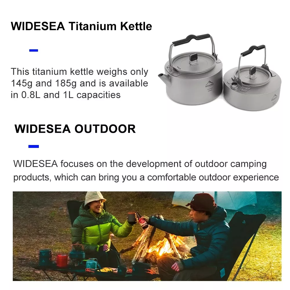 Portable Titanium Camping Kettle for Hiking, Tea & Coffee - Image 6