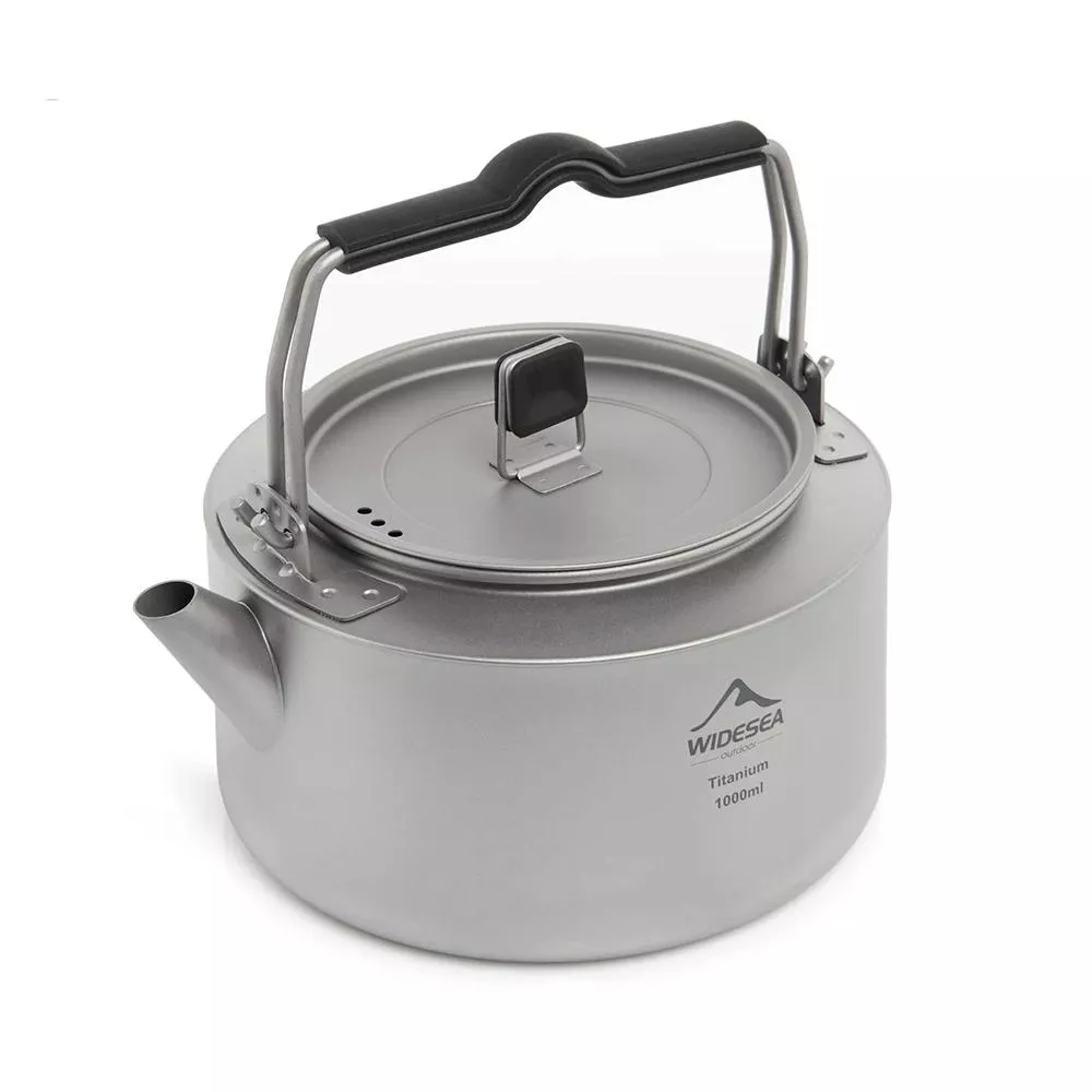 Portable Titanium Camping Kettle for Hiking, Tea & Coffee