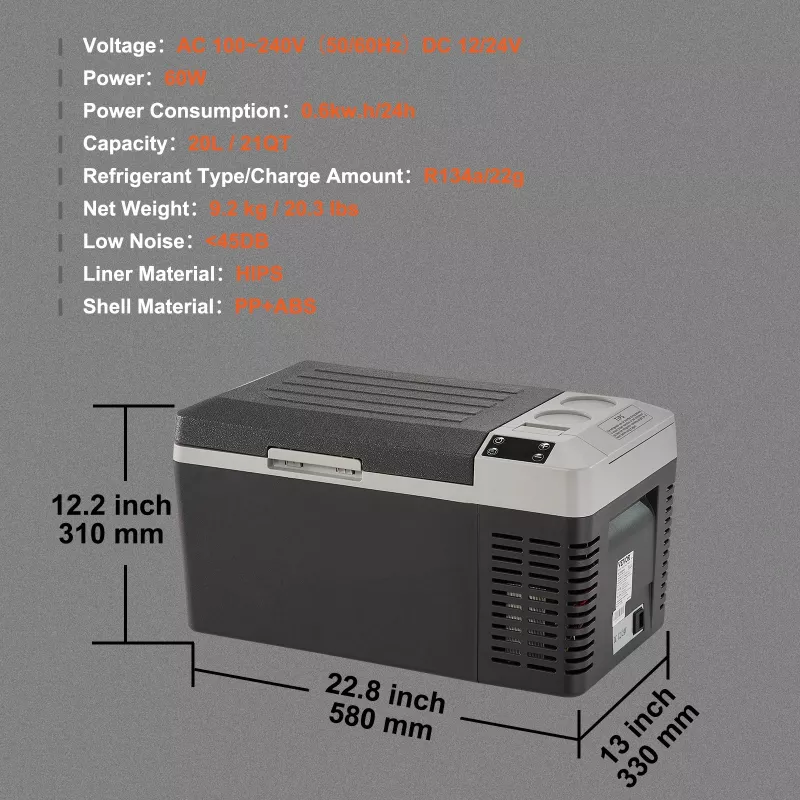 Portable 20L Car Refrigerator Compressor Freezer for Camping & Fishing - Image 6