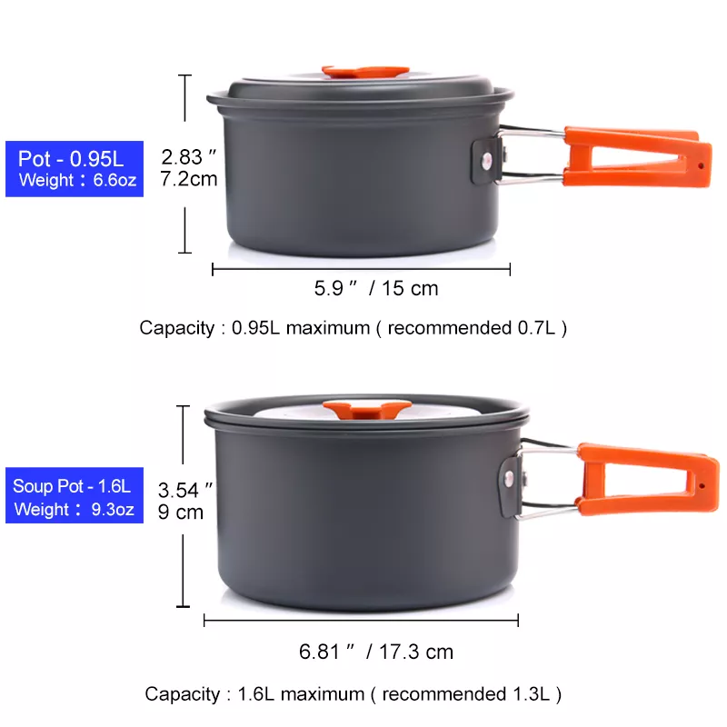 Camping Cookware and Tableware Set - Lightweight Outdoor Cooking Equipment - Image 6
