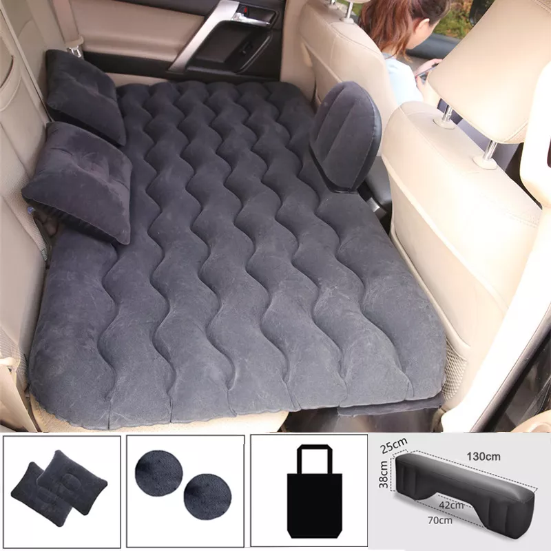 Universal Inflatable Car Travel Mattress with Pillows for Back Seat and Camping - Image 5