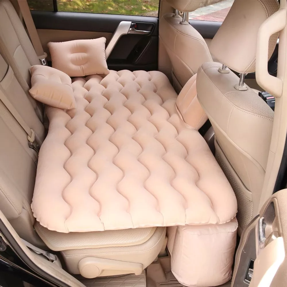 Universal Inflatable Car Travel Mattress with Pillows for Back Seat and Camping